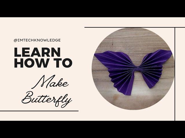 How To Make A Butterfly With Card Sheet #crafts #craft #craftideas