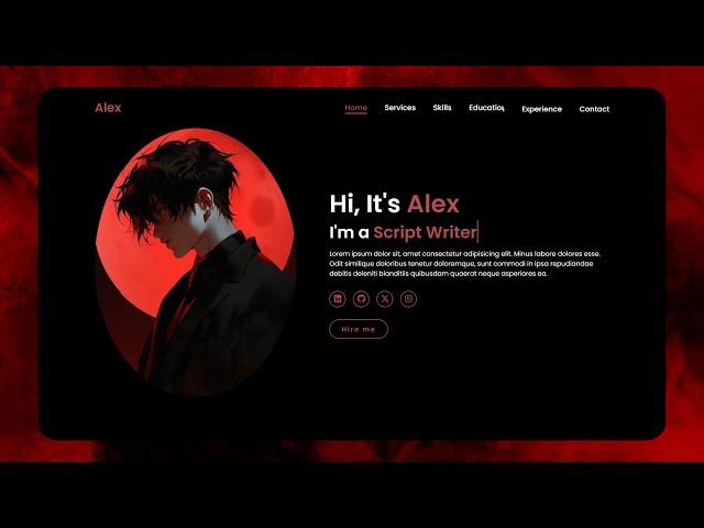Create A Portfolio Website Using HTML and CSS Only - Easy Tutorial