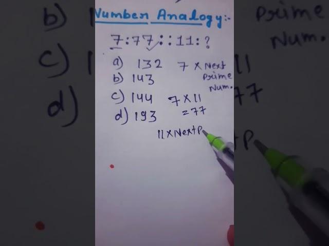 NUMBER ANALOGY #maths #reasoning #mathstricks