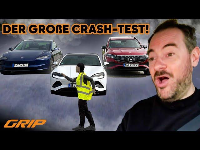 Crash-Test: Wer hat den besten Notbremsassistent?  Mercedes  BYD  Tesla | GRIP