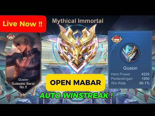 LIVE TOP 1 GUSION OPEN MABAR GW GENDONG SPAM GUSION ONLY - MOBILE LEGENDS