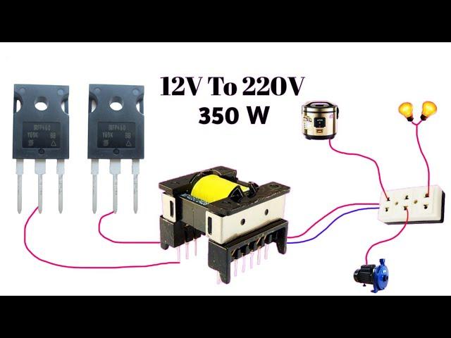 How to make a simple inverter 350W | IRFP460 | Easy project4u