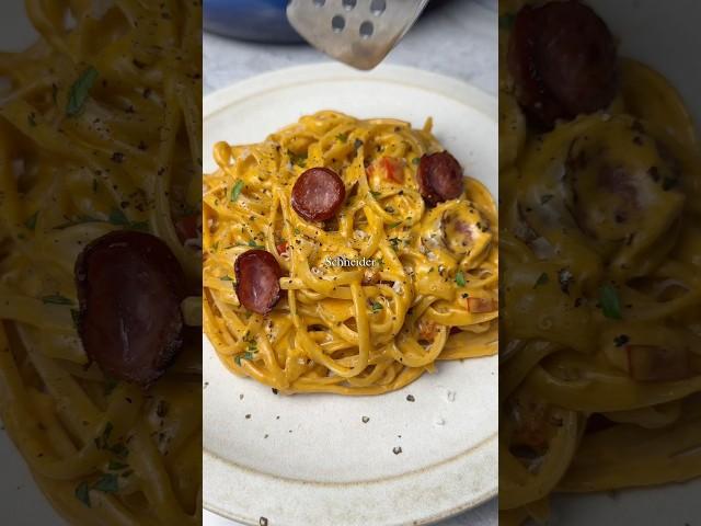 Creamy Sausage Pasta FULL RECIPE LINKED IN BIO! #pasta #pastalover #yum #recipe #lunch #dinner