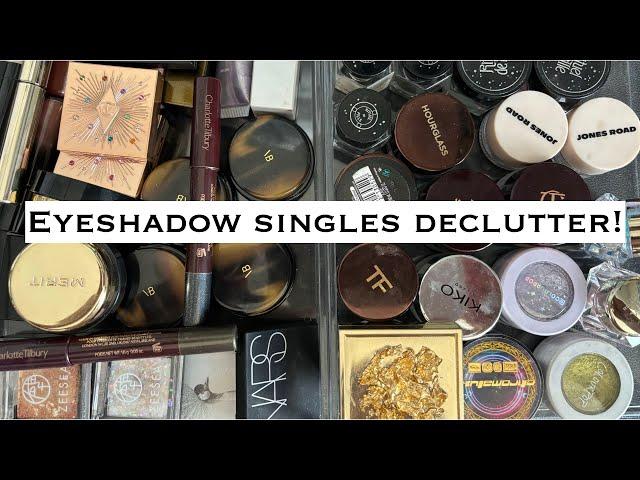 EYESHADOW SINGLES DECLUTTER (Fall 2024) #makeupdeclutter