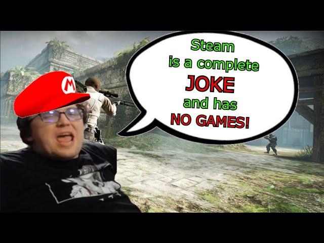 "Steam has NO GAMES" according to SMUG Nintendo fanboy