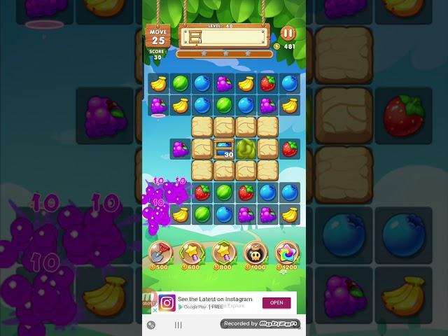 Fruit splash level 40..