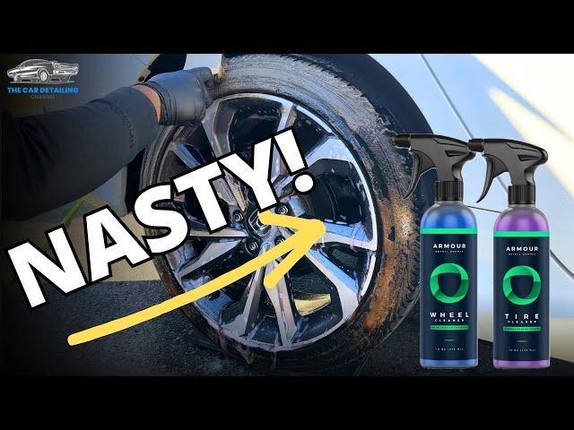 HOW TO DEEP CLEAN WHEELS AND TIRES with ARMOUR DETAIL SUPPLY WHEEL AND TIRE CLEANER