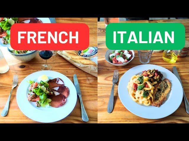 Comparing French & Italian Diets | Typical Meals, Eating habits, food + cooking