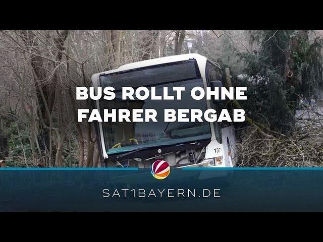 Bus rollt ohne Fahrer bergab: Unfall in Coburg mit einer Verletzten