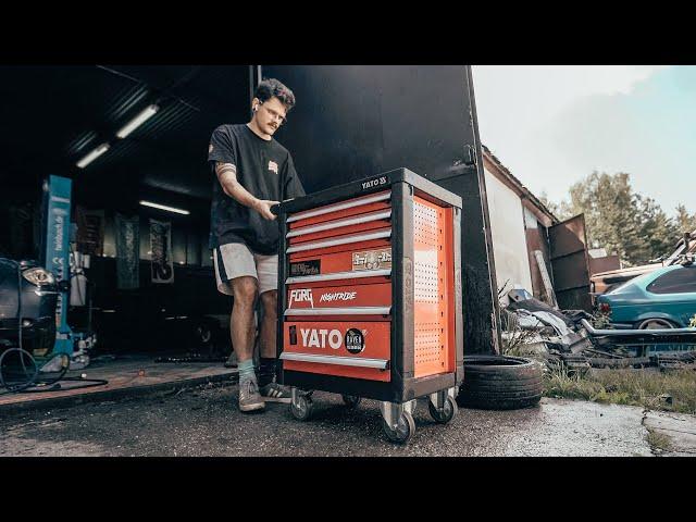 ASMR Toolbox cleaning | Nightride garage