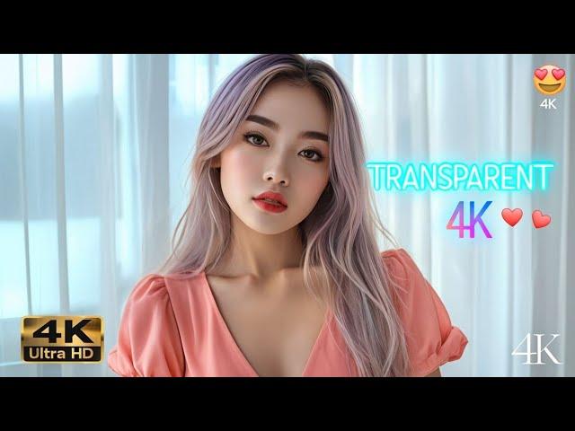 [4K] Transparent Try On Haul | See-Through Top | No Bra