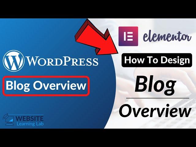 Design Blog Page Overview By Category With Elementor For WordPress Website