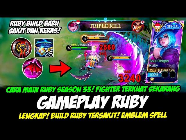 TRIK RUBY TERKUAT 1 VS 5 + CARA MAIN RUBY TERBARUBUILD RUBY TERSAKIT 2024GAMEPLAY RUBY EXP LANE
