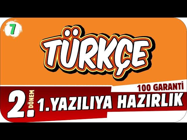 7.Sınıf Türkçe 2.Dönem 1.Yazılıya Hazırlık  #2023