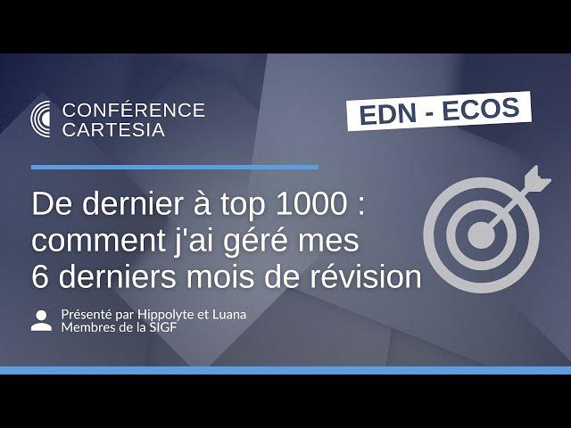 De dernier à top 1000 : comment j'ai géré mes 6 derniers mois de révision