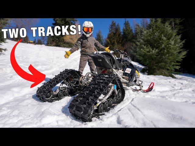 We Built a Snowmobile With Two Tracks! Will it work?