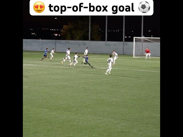  top-of-box goal from U11 player ️ #soccer #goals #u12 #u11