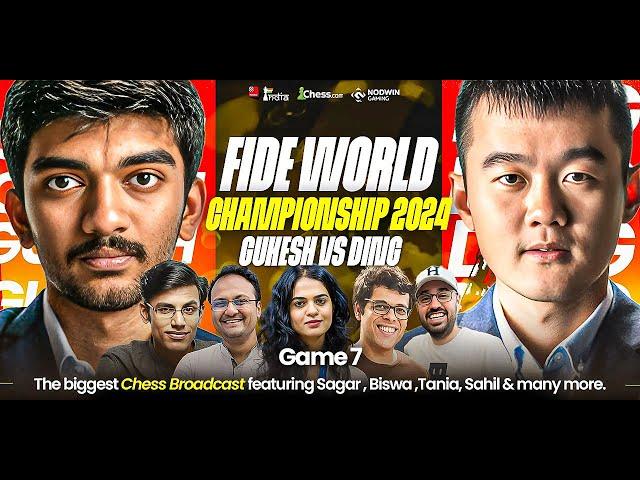 Gukesh vs Ding Liren | Game 7 | FIDE World Championship 2024 | Ft. Sagar, Tania, Biswa, Balraj