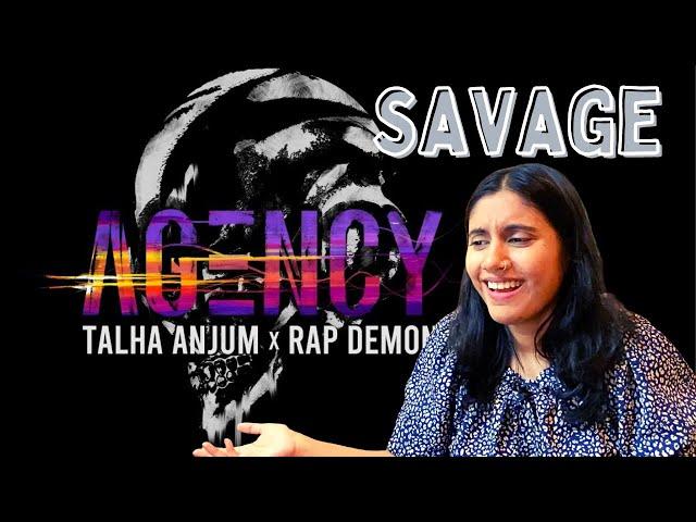 Agency Lyric Video Reaction | Talha Anjum , Rap Demon | Prod. by UMAIR | Ashmita Reacts