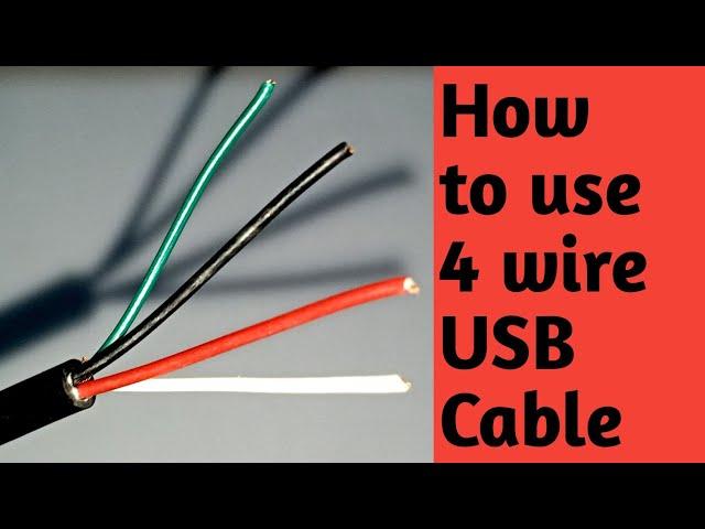 How to Connect 3v LED to 4 wire USB Cable || USB data cable colour code