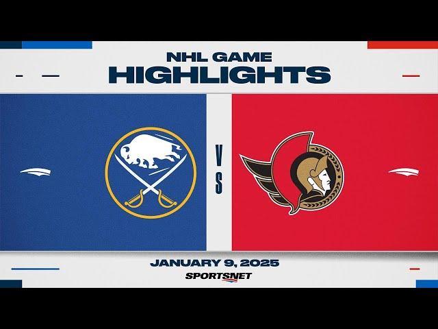 NHL Highlights | Sabres vs. Senators - January 9, 2025