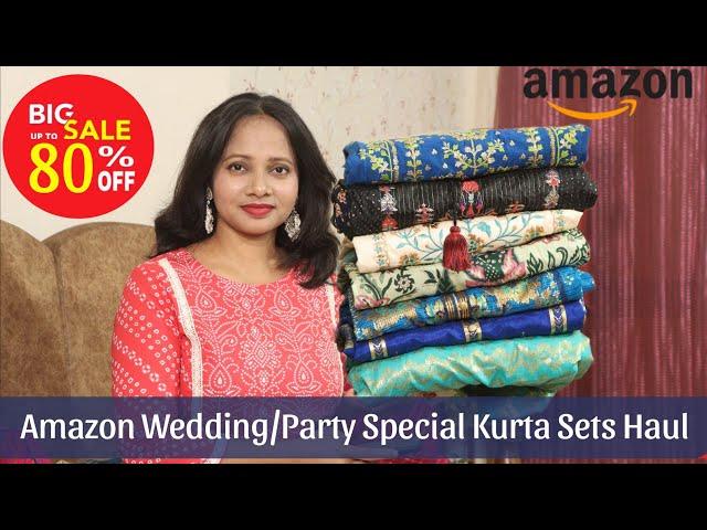 Amazon Wedding/Party Special Kurti/Kurta Palazzo Dupatta Set Haul | Ranjana R