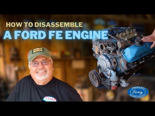 Part 1: How To Disassemble 1966 Ford FE Engine | Tinkering with Tony | Motorhead Sweethearts