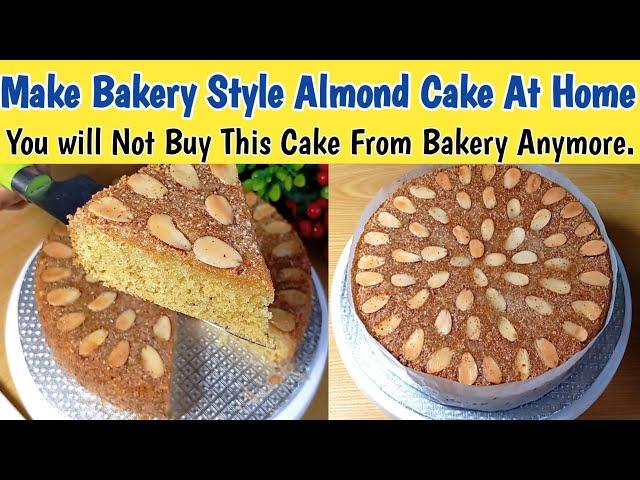 Bakery Style Almond Cake | Super Moist Almond Cake | Easy Tea Cake | Make Almond Cake At Home