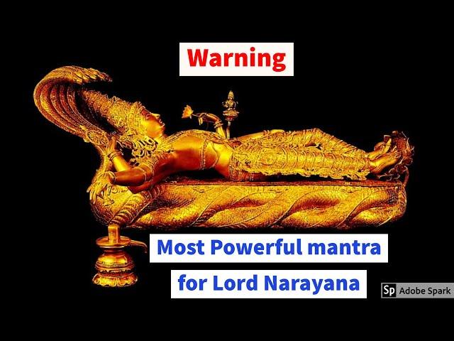 Warning- most powerful mantra of lord narayana | narayana suktam |