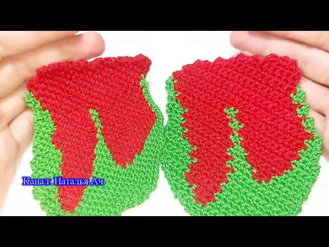 Прибавление и убавление петель (Тунисское вязание крючком) - Мастер-класс