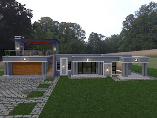 FLAT ROOF HOUSE, KS DESIGNS 3D ...MUST WATCH