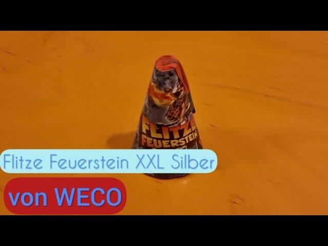 Flitze Feuerstein XXL Silber Vulkan | Weco Feuerwerk | Kategorie F1 | AndersGustav