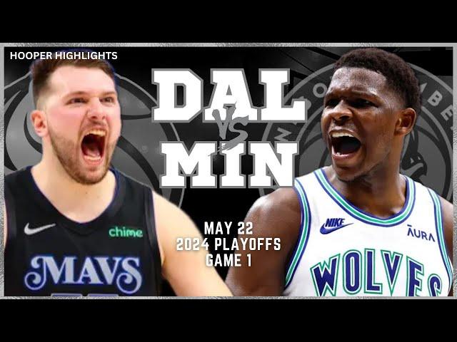 Dallas Mavericks vs Minnesota Timberwolves Full Game 1 Highlights | May 22 | 2024 NBA Playoffs