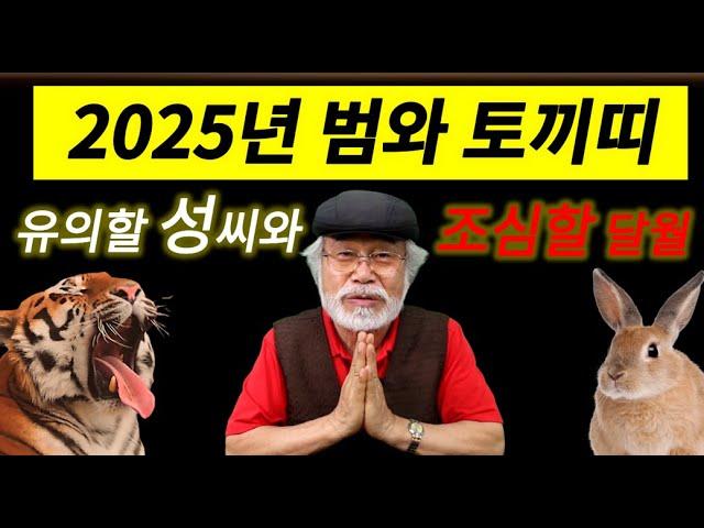 호랑이띠와 토끼띠 2025[을사년] 기본운세특집 3부 #을사년 #2025년운세 #띠범 #호랑이띠 #토끼띠 #신년운세 #무료운세