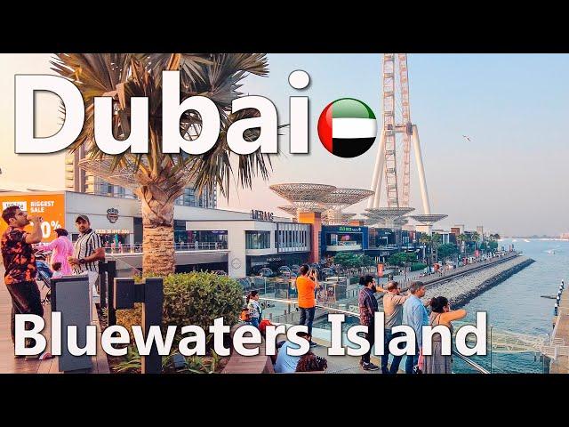 Dubai Bluewaters Island Walk Tour 4K