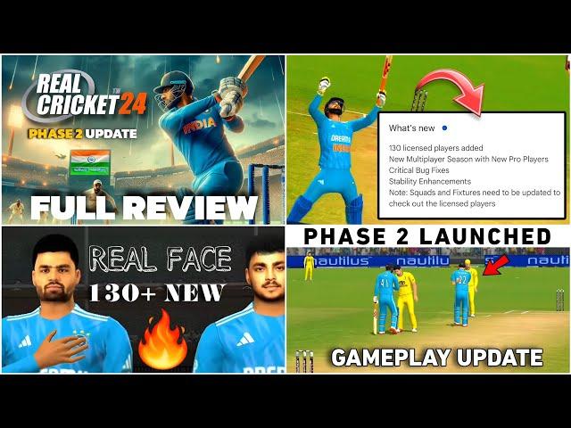 Real Cricket 24 2.0 Update  130+ new licenced Player  Full review, Squads Update, Season Pro!