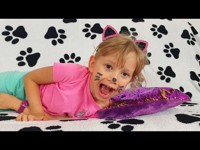 Alena wants to play with pets - cats  VS dogs