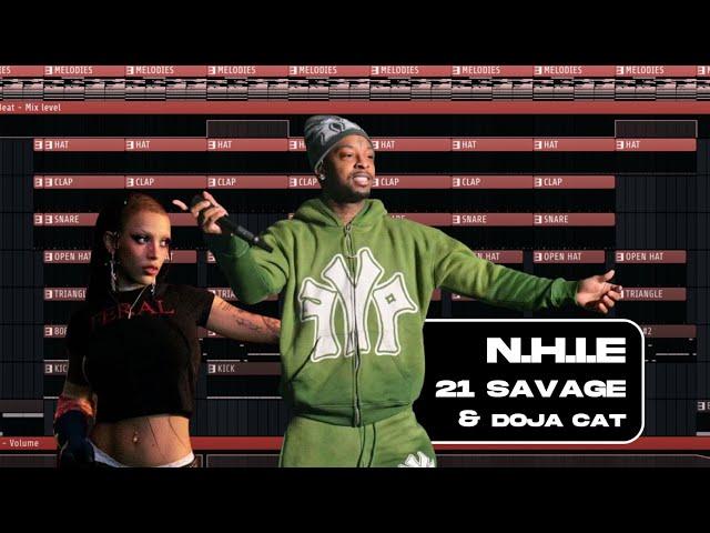 21 SAVAGE FT. DOJA CAT - N.H.I.E | FL STUDIO REMAKE