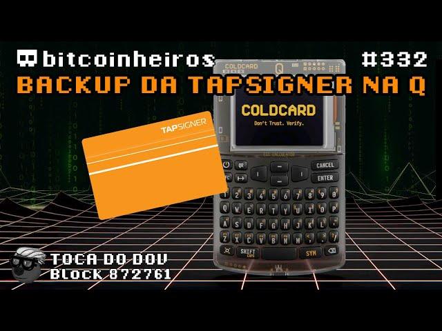 Coldcard Q - Backup da Tapsigner no cofre Seed Vault