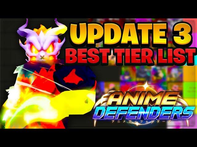 The BEST Update 3 UNIT TIER LIST In Anime Defenders (META & WHO TO SUMMON FOR)