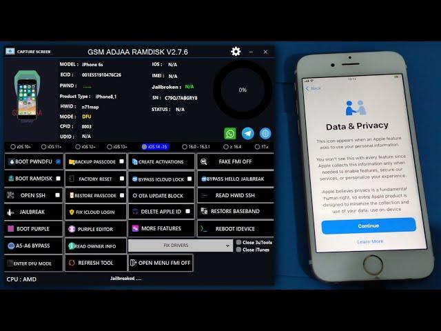 New iOS 12/14/15/16/17 iCloud Hello / Passcode Bypass Done By Adjaa Tool 2024