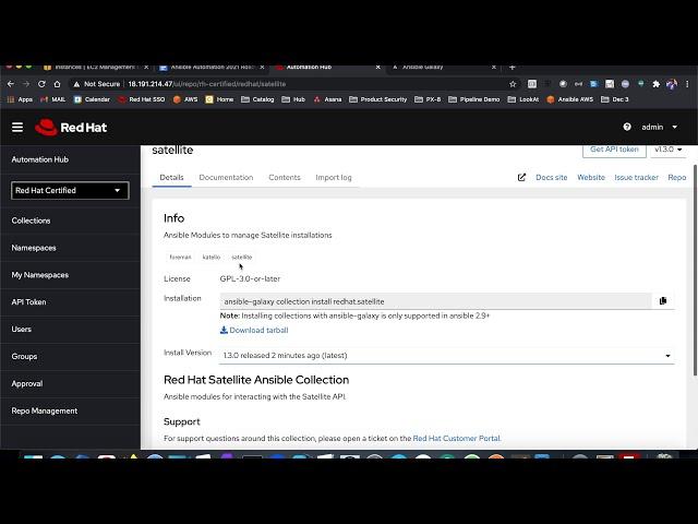 Automation Hub - Setup certified collection content sync