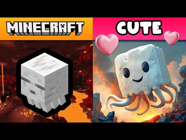 All Minecraft MOBS SUPER CUTE and ADORABLE Version !