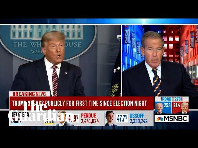 MSNBC cuts away from Trump's address after he again falsely declares election victory