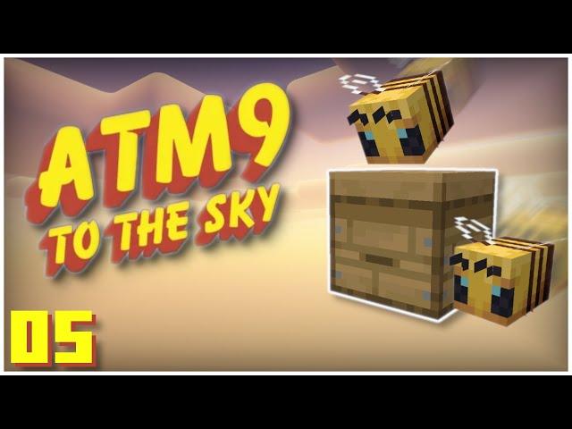 Minecraft ATM9: To The Sky - Ep 5 - Beginning Productive Bees!