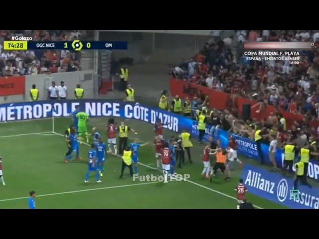 ASI FUE LA PELEA DE PAYET CONTRA LOS HINCHAS DEL NIZA - NIZA VS MARSELLA 2021