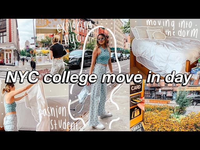 NYC COLLEGE MOVE IN DAY VLOG 2021 *fashion business student 2021*