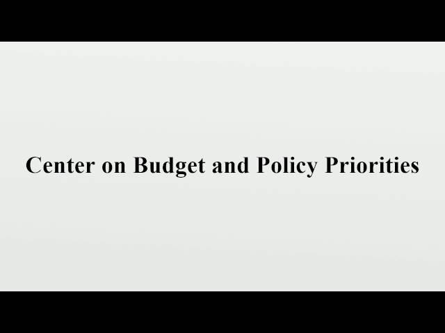 Center on Budget and Policy Priorities