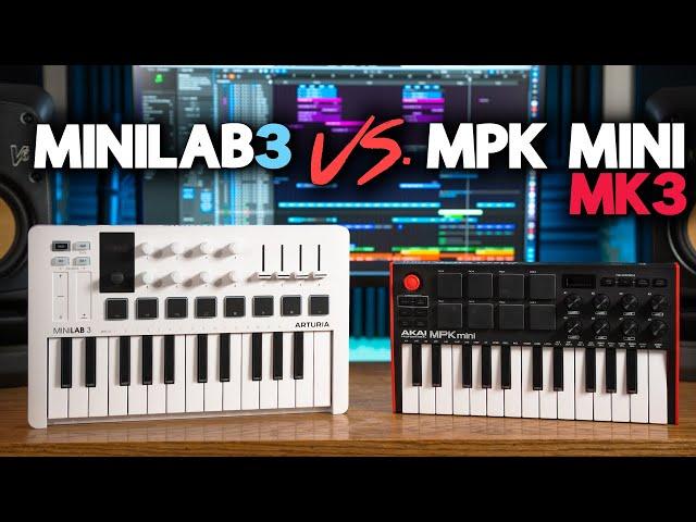 Arturia MINILAB 3 VS Akai MPK Mini Mk.3  - Which MIDI Keyboard should YOU choose?