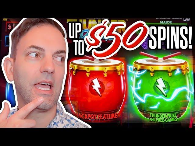  FINALLY 30 Minutes on Thunder Drums $10 to $50 Spins!